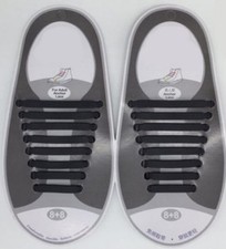 Shoelaces Multifunction Elastic Silicone 8 Pairs/Set Shoe String No Tie Black