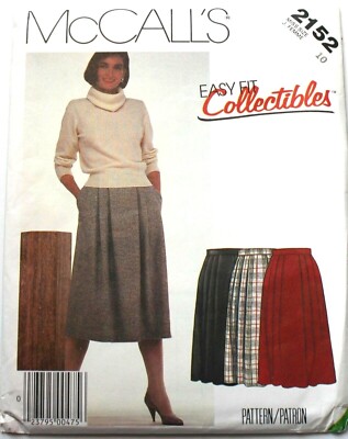 Misses Easy Fit Collectibles Skirt Sewing Pattern By McCalls #2152 Size 10