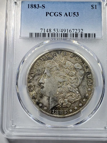 1883-S $1 Morgan Silver Dollar PCGS AU-53