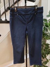 Chico's Womens Blue Solid Cotton Perfect Stretch Soft Jegging Capri Jeans XS