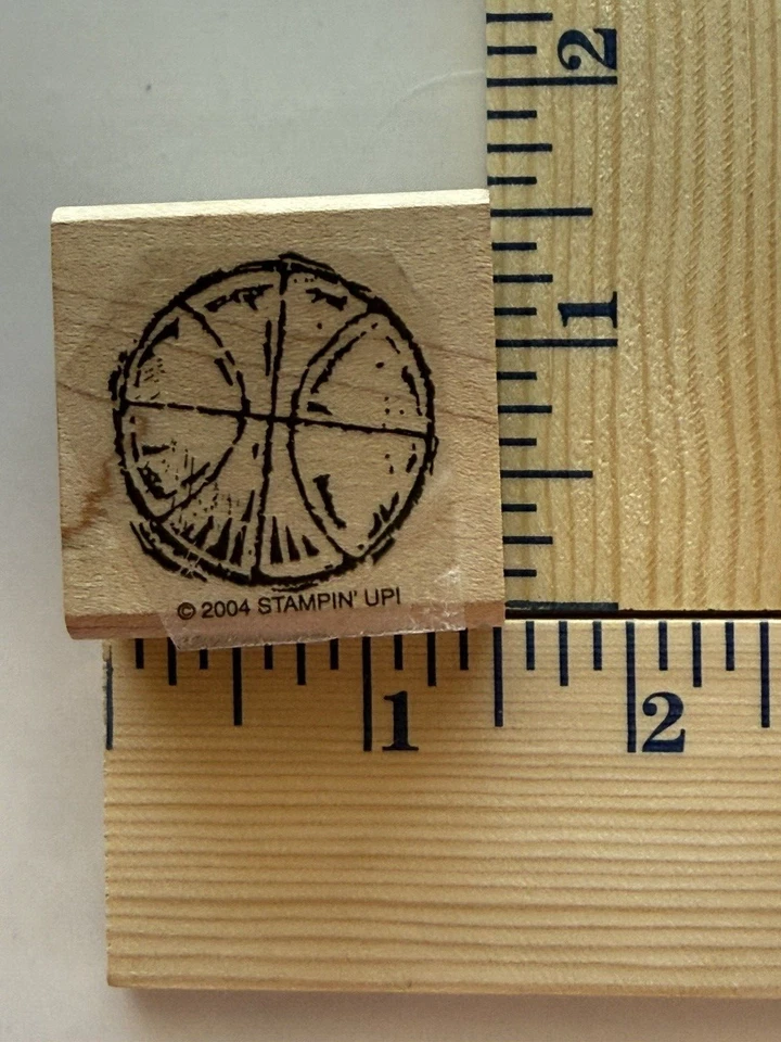 Stampin Up Stamp BASKETBALL HOOP and BASKETBALL Set of 2 LOOSE STAMPS Sports - Image 4 of 4