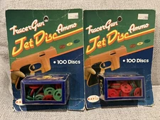 2 x Vintage 100 Jet Disc Tracer Gun AMMO Ray Line 200 Discs NEW Free S/H