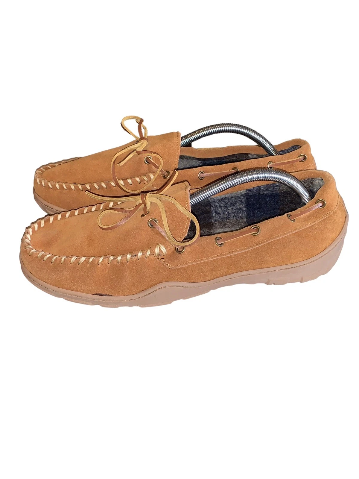 Mocassini mocassini Clarks uomo taglia 11M in pelle scamosciata marrone a quadri