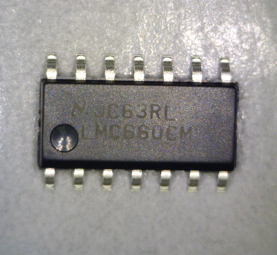 NATIONAL LMC660CMX 1.4MHz GBP Rail to Rail Quad Op-Amp SOIC-14 IC, Quantity-10