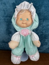 Fisher Price Puffalump Kid Sherri Green Baby Doll Plush Rubber Face 1990 Vintage