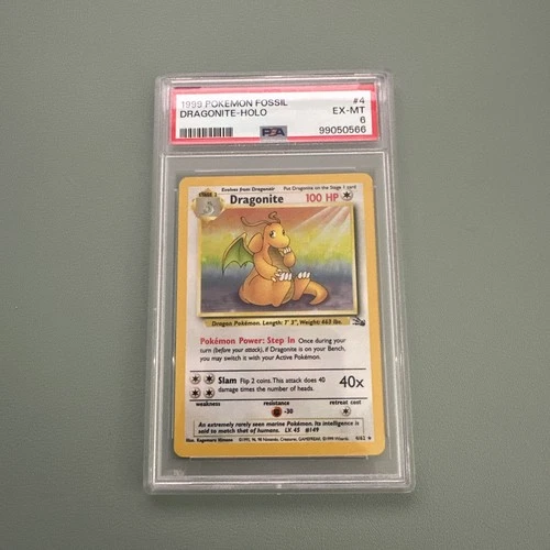 DRAGONITE 4/62 PSA 6 Holo Rare Fossil Pokémon Card