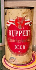 1940S RUPPERT  KNICKERBOCKER FLAT TOP BEER CAN JACOB RUPPERT NEW YORK NY