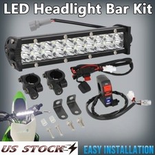Universal LED Headlight Light Bar Upgrade Kit For Dirt Bike Easy Installation US