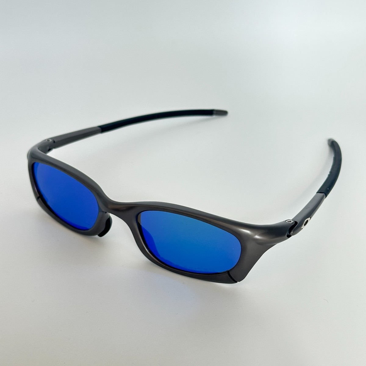 Oakley Mag four Sunglasses Blue Lenses/Magnesium Four Frame | eBay