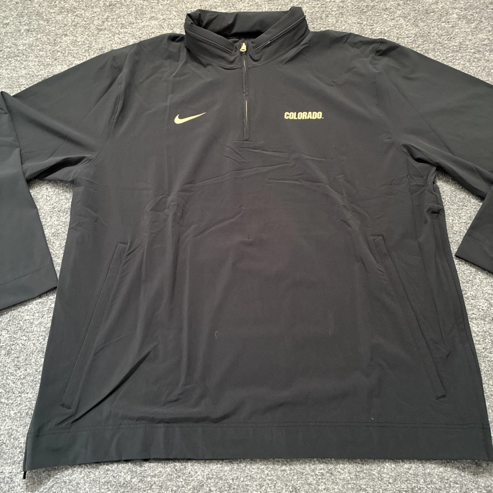 Nike Colorado Buffaloes Sideline Coach Giacca Uomo XXL Nero 1 4 Zip Felpa con Cappuccio 2024