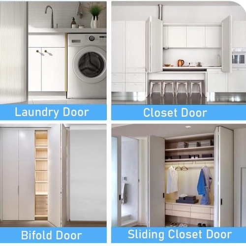 Bifold Door Hardware with Track, Bi-fold Closet Door Hardware Repair Tool Kit... - Picture 6 of 6