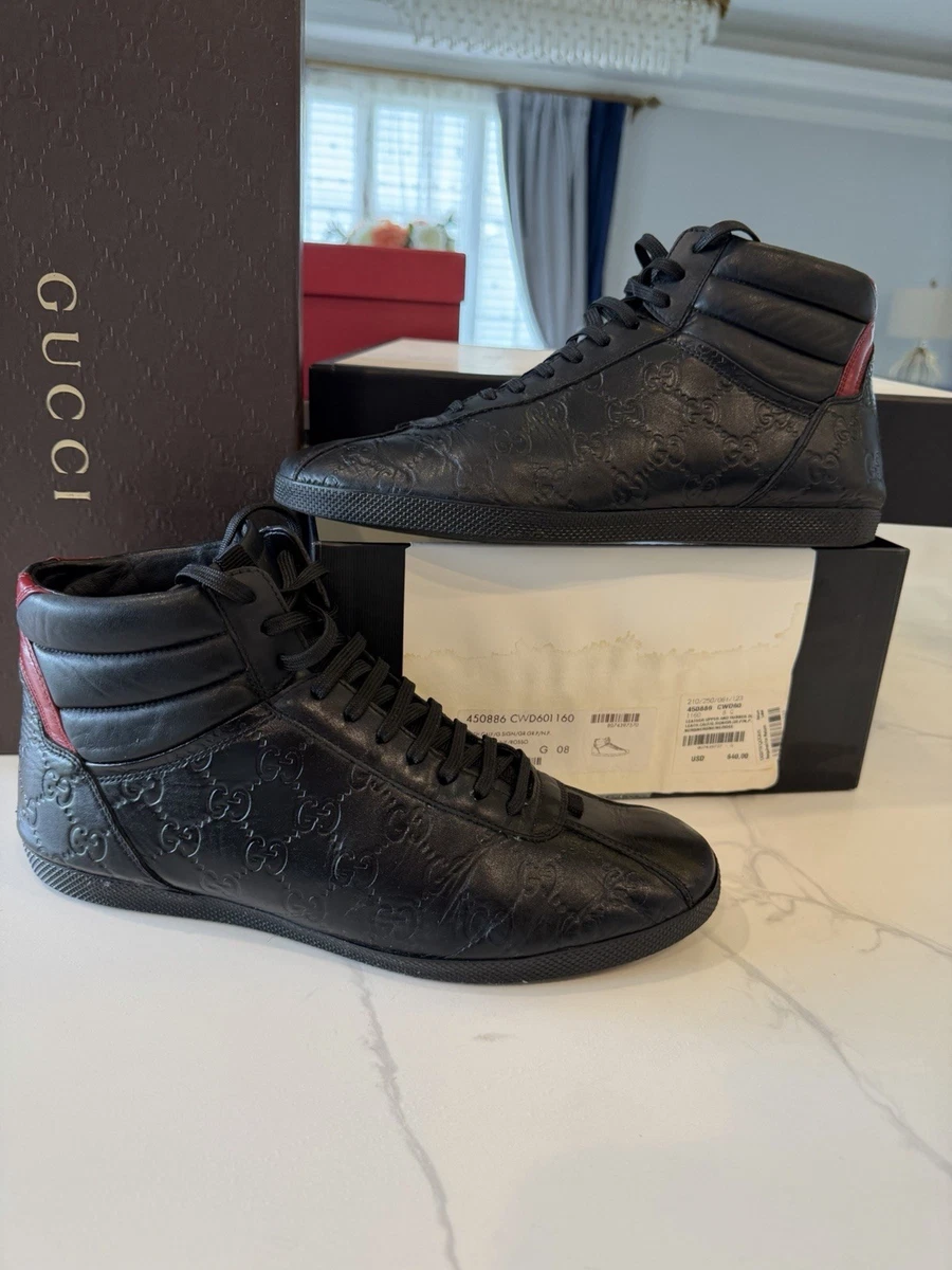 Gucci Signature High Black Red for sale | eBay