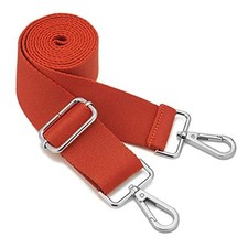 ZOOEASS Wide Shoulder Strap W:1.5in,L:64.35in Silvery Buckles- Burnt Sienna