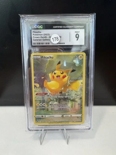 PIKACHU CROWN ZENITH  GG30/GG70 POKEMON GALARIAN GALLERY HOLO CGC 9 MINT