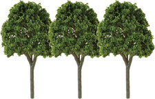 Miniature Model Trees, 2.36 Inch Height, Plastic Trunk with Green Foliage, 20 Pc