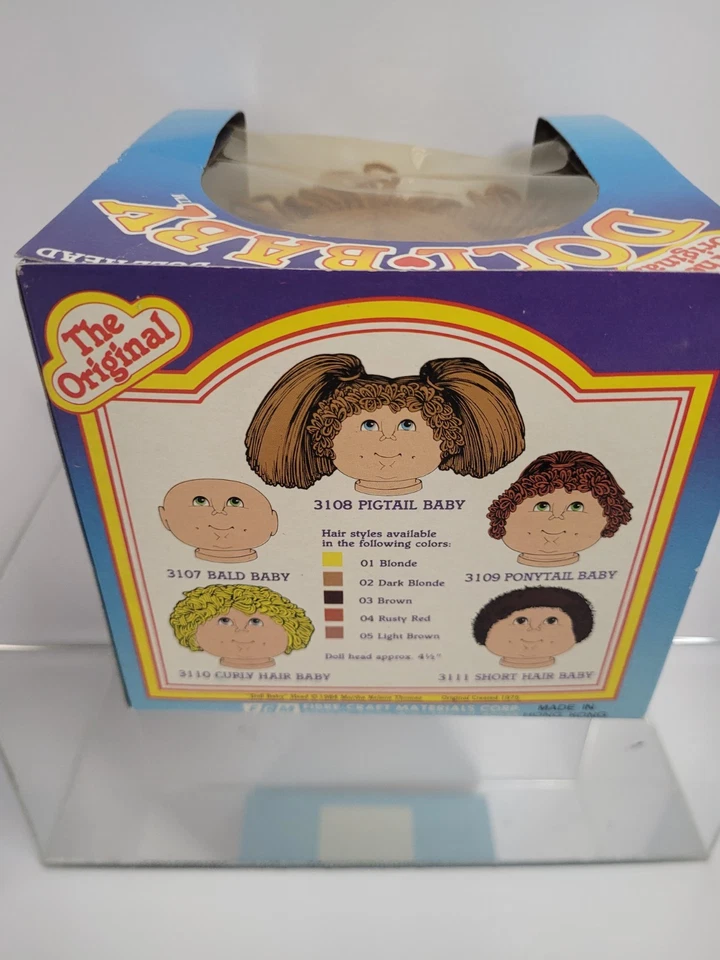De colección 1984 The Original Doll Baby DOLL CABEZA PELO RIZADO Rojo oxidado Nuevo en caja  Foto 4 de 4