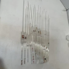 Lot Of 17 KIMAX Pyrex Fisher Brand  Glass 1-25mL Bulb Volumetric Reusable Pipet