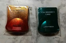 Lot Of 2 1M PlayStation 1 PS1 Memory Cards By JoyTech New