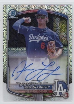 2025 Bowman Chrome Mega Box Prospect Mojo Kellon Lindsey #BMA-KL Auto 05ns