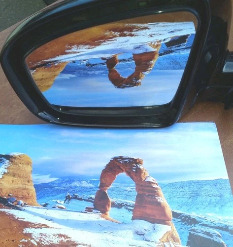 09-17 INFINITI FX35 FX37 QX70 Driver's Door Mirror With Camera (K52) Dark Gray 