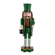 Kurt S. Adler Wooden Nutcracker Collection, Leprechaun Soldier, 14in