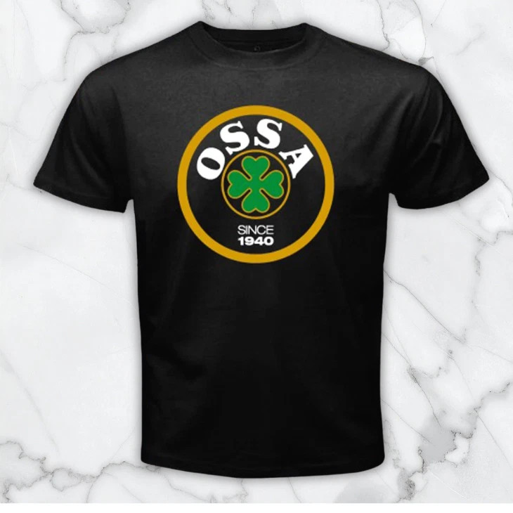Camiseta Ossa Motocicleta Clásica Para Hombre Negra Gráfica Envío Gratis
