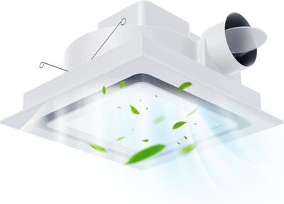 12'' Ultra Quiet Bathroom Exhaust Fan with 6500K LED Light, 1.0 Sone 120 CFM, 10X