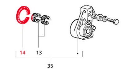 Genuine Piaggio Vespa Front Hub Backplate Large Oil Seal AKA Speedo Oil Seal - image 1 of 1