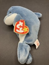 Ty Beanie Baby babies ECHO the DOLPHIN DOB 12-21-1996 FREE Shipping  MINT