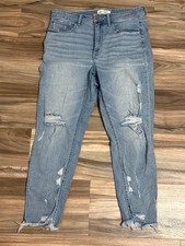 BKE Parker Jeans Women  s 31 Universal Fit High Rise Ankle Skinny Distressed