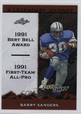 2026 Leaf Paydirt A Legendary Journey Orange /75 Barry Sanders #JB-BS6 HOF 04br