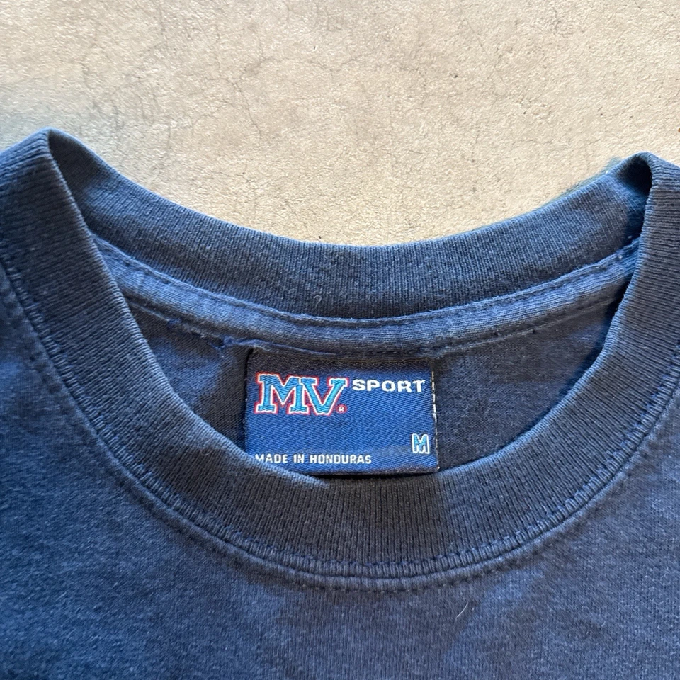 Vintage 2000 MV Sport Cal State Fullerton College University Navy & Orange Shirt - Image 3 of 4