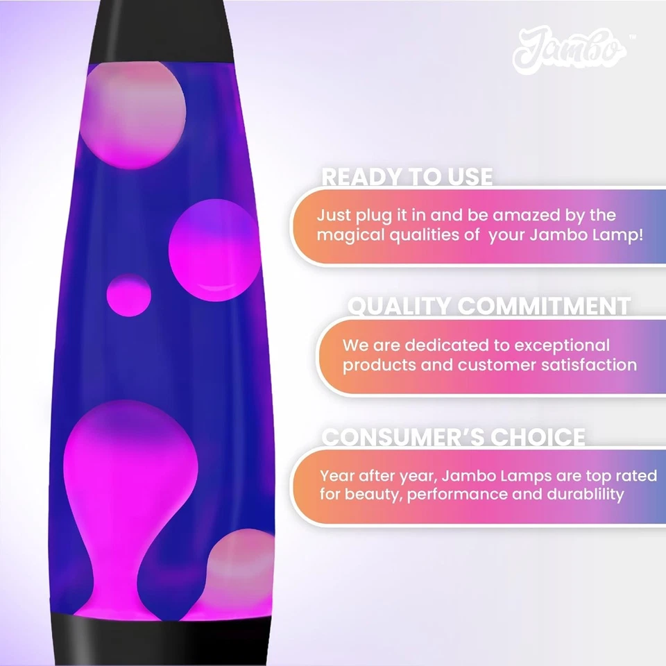 Mesmerizing 16-Inch Purple & White Lava Lamp with Remote Control & USB Charging - Image 4 of 4