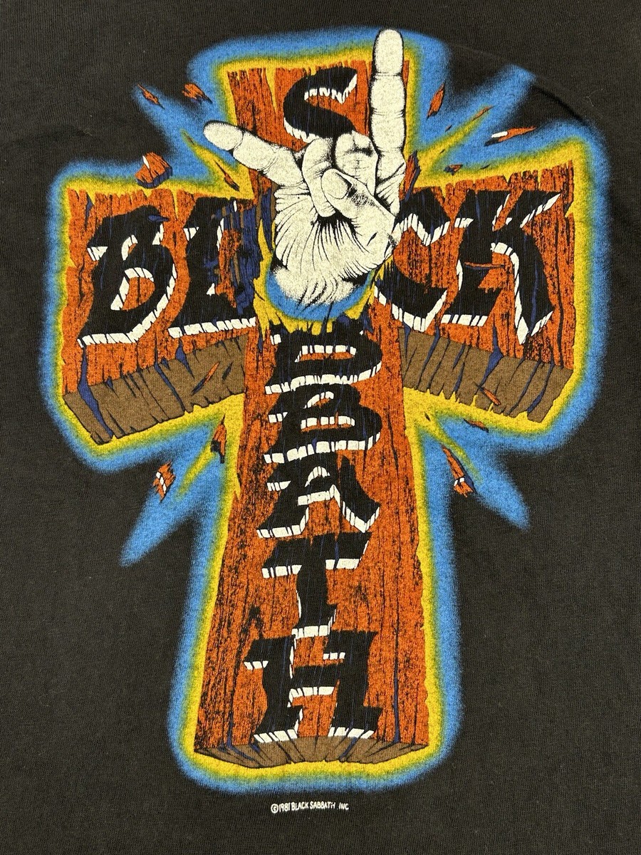 Vintage Black Sabbath Mob Rules Tour 1981 Cross Rock Band Tee 19.5
