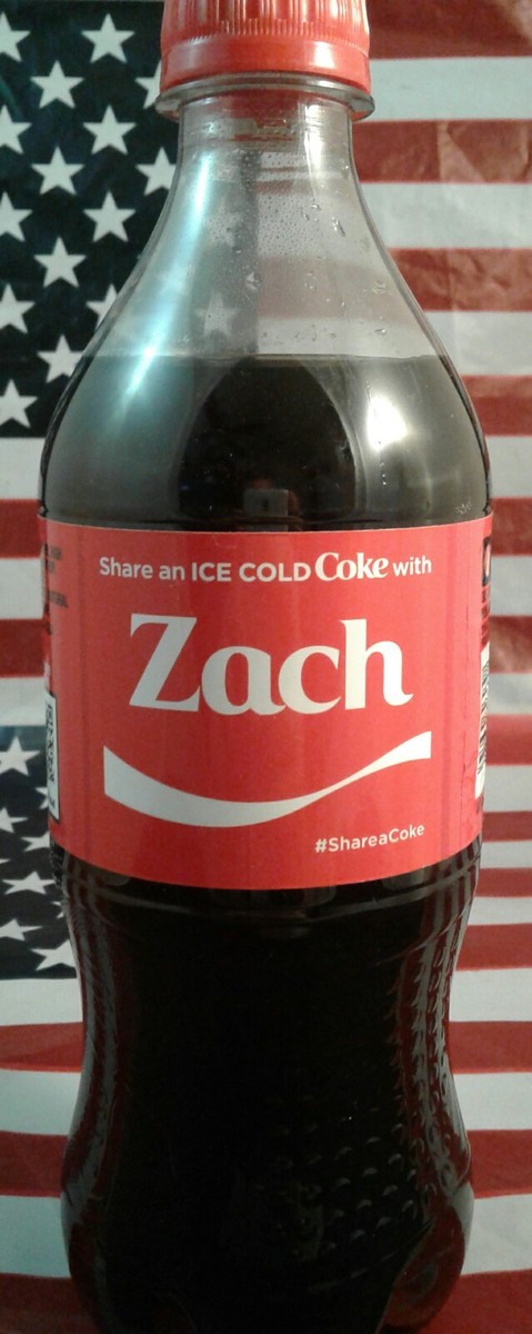 小物 cola Share A Coke With Zach 2017 Limited Edition Coca Cola Bottle | eBay