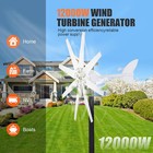 1200W Wind Turbine Generator Kit 8 Blades Windmill DC 12/24V Charger Controller