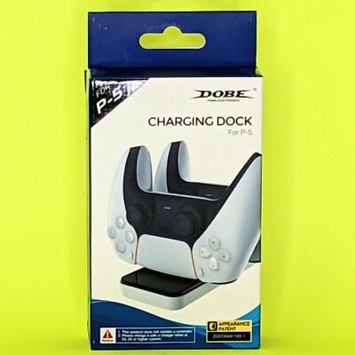 PlayStation 5 Dobe Dual Controller Fast Charging Dock, Lightweight, White