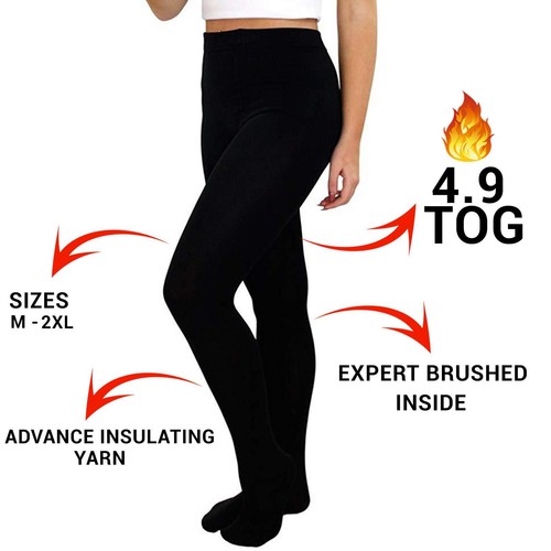 2/3/4er Pack Damen Thermo Strumpfhosen Winter warm Fleece gefüttert dick Stretch Hosen - Bild 5 von 31