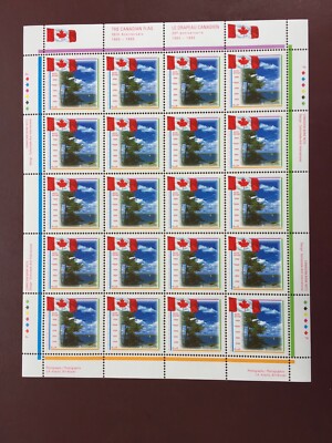 カナ Canada Stamp Sheet - 1995 CANADIAN FLAG Pane of 20(Non-dominated