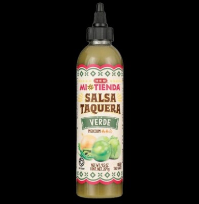Salsa Taqueria Hot Sauce Salsa Verde, Green Sauce 9.5oz Bottle Medium Heat