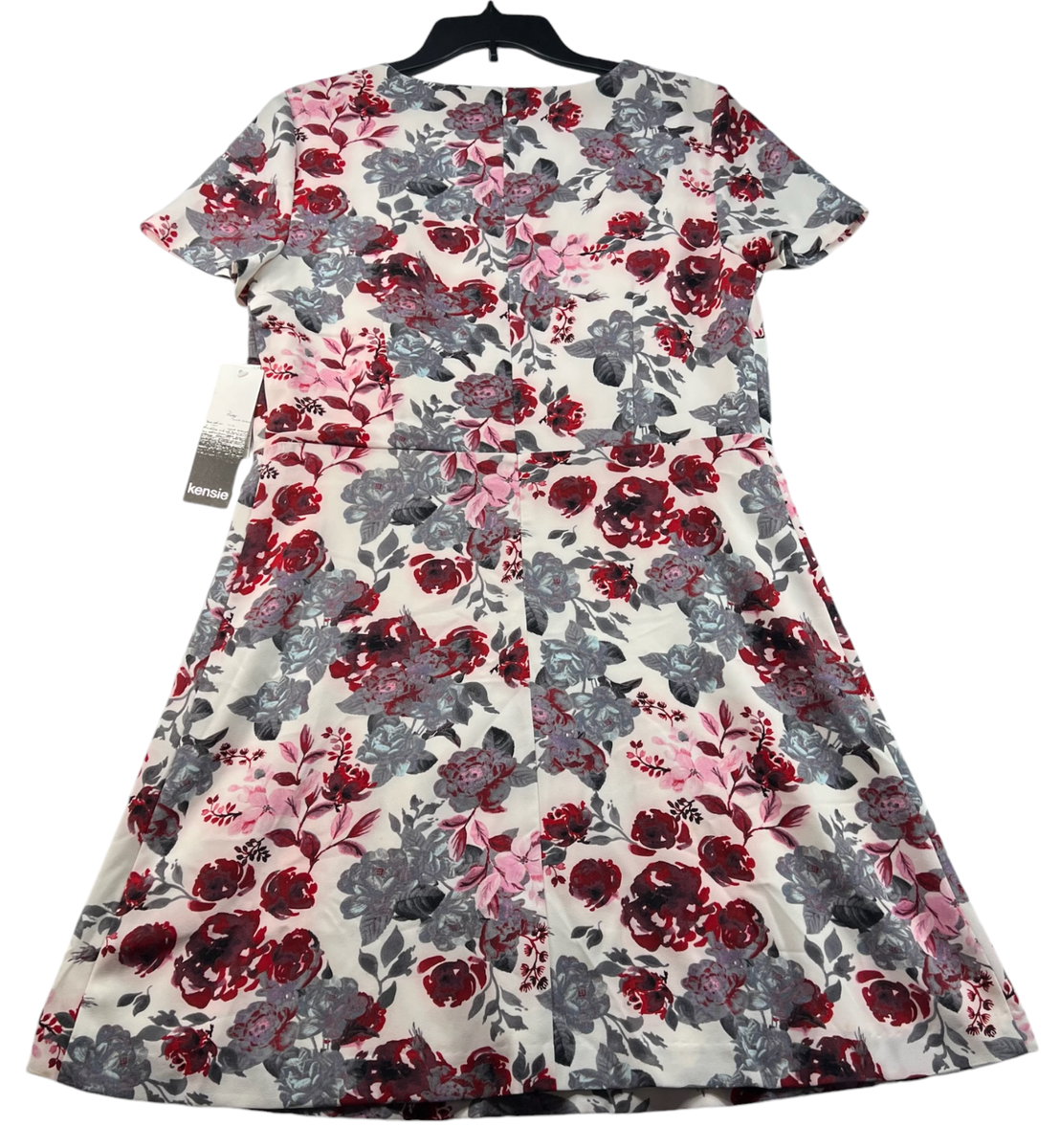 Kensie Dress Womens Size Large Beige Floral Short Sleeve New