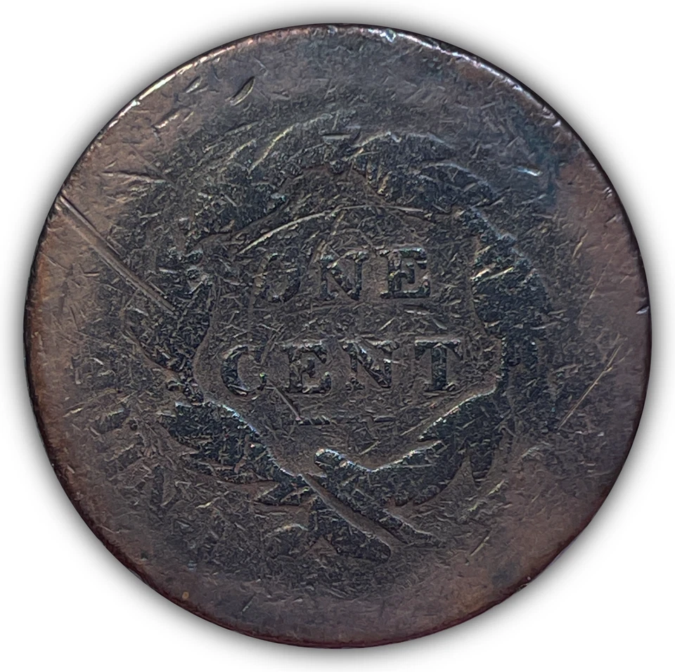 1814 Plain 4 S-295 R-1 Classic Head Large Cent Good G Coin, Cleaned #21903 - Image 2 of 2