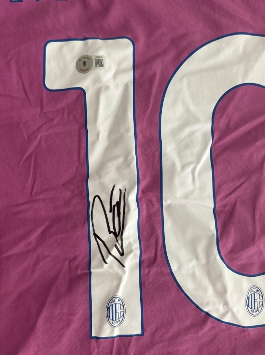 RAFAEL LEAO SIGNED AC MILAN JERSEY AUTHENTIC ALTERNATE BAS BECKETT