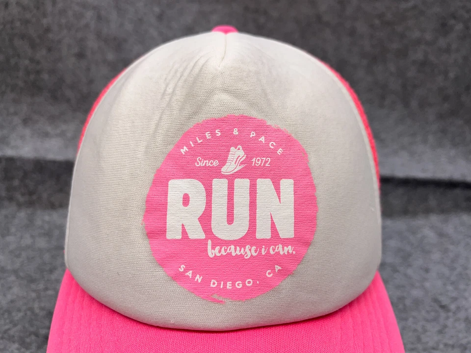 Boné Miles & Pace Run Cobra Snap Back adulto sistema operacional rosa 100% poliéster caminhoneiro - Imagem 2 de 4