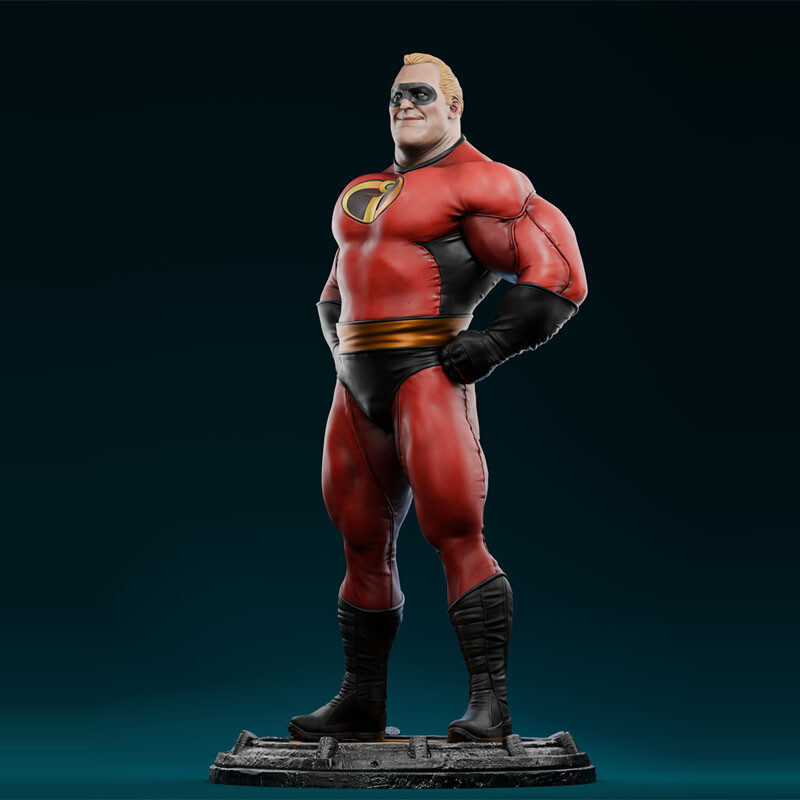 Mr. Incredible 3D print figure 1/6 32cm Model Kit Unpainted