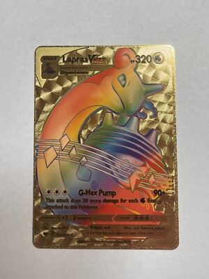 ラプラス VMAX GOLD CARD Gold Foil Lapras VMAX Rainbow Fan Art Display Vmax Card NM | eBay