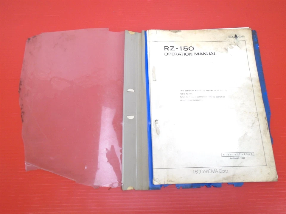 TSUDAKOMA - RZ-150 Manual de operación + TPC-Rz Manual de operación - 1993 Foto 2 de 4