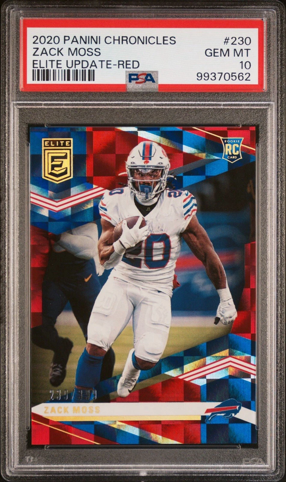 Zack Moss Panini Chronicles Elite Update #230 Red