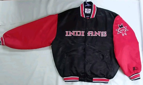 VINTAGE RARE STARTER INDIANAPOLIS INDIANS BOMBER STYLE SATIN JACKET SIZE XL - Picture 2 of 10