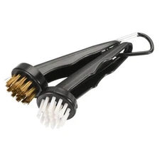 2pcs Golf Club Brush 2 Style Portable Retractable Dust Groove Cleaner Black